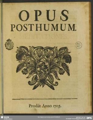 Opus Posthumum