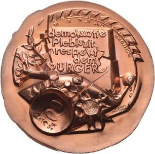 Medaille von Victor Huster auf Stuttgart 21