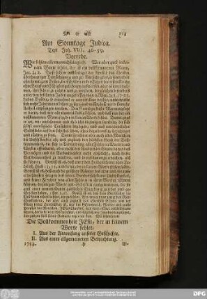 Am Sonntage Judica. Text Joh. VIII, 46 - 59.