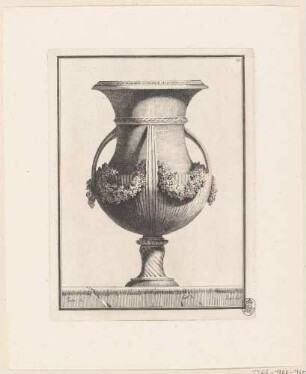 Vase, dekoriert mit Blumenranke, aus der Folge "Suite de Vases", Bl. 19