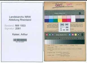 Entnazifizierung Arthur Kaiser , geb. 21.08.1909 (Kaufm.Angestellter)