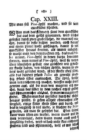 Cap. XXIII. - Wie man soll Pine-äpfel machen, und sie vom quecksilber scheiden.