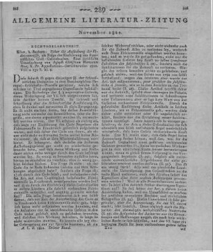 Rive, J. C. H.: Ueber die Aufhebung der Fideicommisse, als Folge der Einführung des französischen Civil-Gesetzbuches. Eine juridische Untersuchung. Köln: Bachem 1822