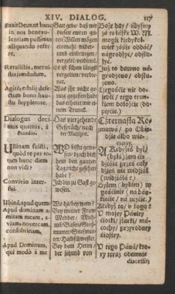 Dialogus decimus quartus = Das vierzehende Gespräch = Czternasta Rozmowa