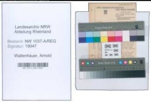 Entnazifizierung Arnold Wallenhauer , geb. 22.02.1905 (Stadtsekretaer)
