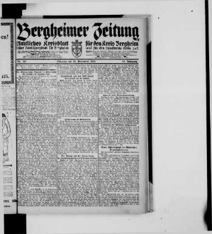 Bergheimer Zeitung. 1905-1943