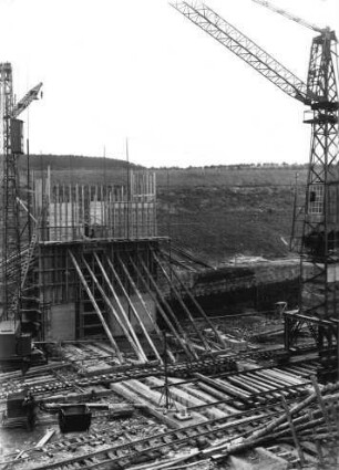 Hochwassersperrtor Gerlachshausen-Volkach/Main im Bau