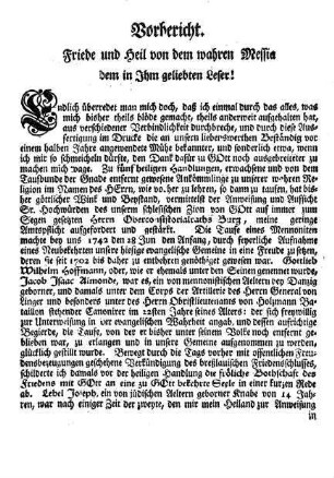 Vorbericht.