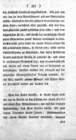 Drey und zwanzigstes Stück, den 5. December 1795
