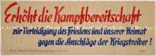 Maueranschlag der Nationalen Front Sachsen gegen den Generalkriegsvertrag