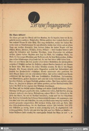2. Der neue Ausgangspunkt