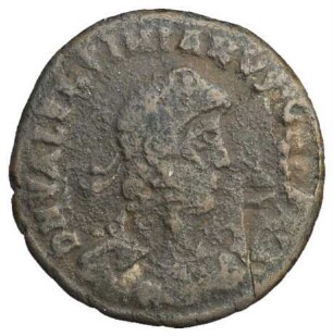 Münze, Aes 2, 378 - 383 n. Chr.