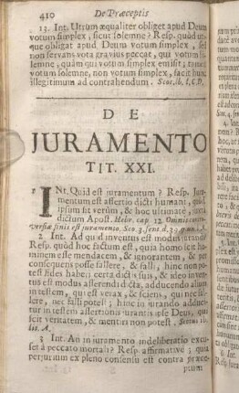 De Juramento. Tit. XXI.