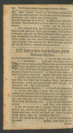 XXI. Lieder von den heligen zehen Geboten Gottes