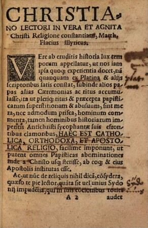 Dvo Capita Polydori Vergilii De Nomine ac autoribus Missae, edita, ut sint ceu praeludium co[n]tra Sydonij declamationes : ... Item Praefatio Hieronymi in Comitem, id est in distributionem Epistolarum & Euangeliorum