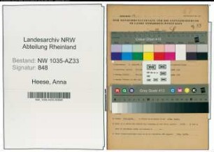 Entnazifizierung Anna Heese , geb. 03.08.1892 (Bueroangestellte)