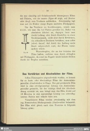 Das Verstärken und Abschwächen der Films