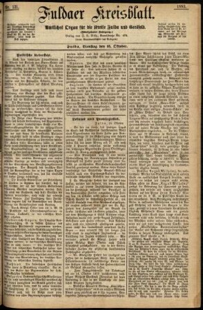 Ausgabe vom Dienstag, den 16. Oktober 1883.