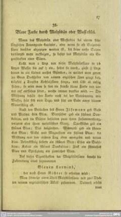 38. Blaue Farbe durch Molybdän oder Wasserblei