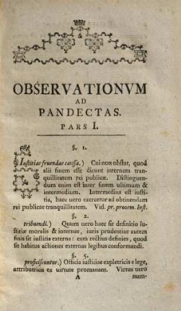 Observationes Theroretico-Practicae ad Pandectas