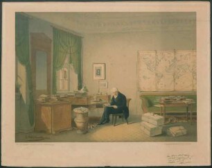 Alexander von Humboldt in seinem Arbeitszimmer