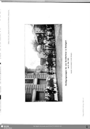 Huldigungswagen für die Schillerfeier in Stuttgart am 9. Mai 1905