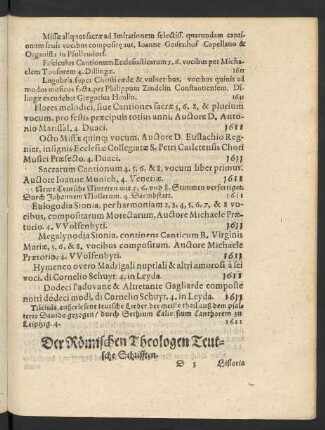 Der Römischen Theologen Teutsche Schrifften.