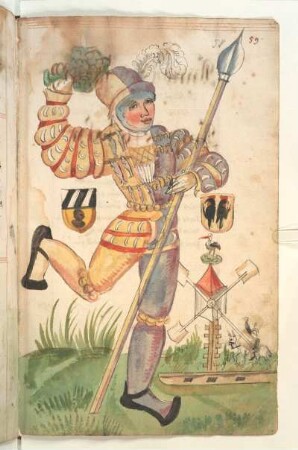 Schembartläufer mit Wappen und Hölle: Windmühle, 1515