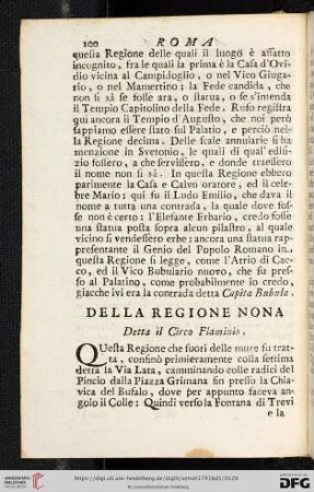 Della regione nona