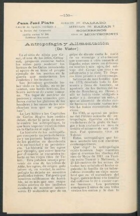 Antropofagia y alimentación : [De Viator]