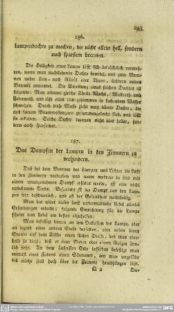 186. Lampendochte zu machen, die nicht allein hell, sondern auch sparsam brennen