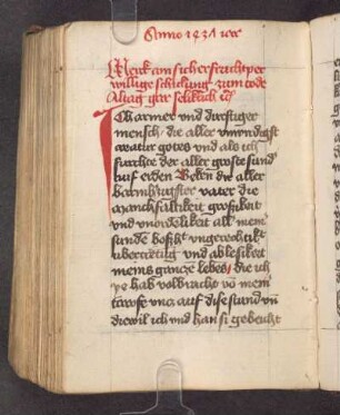 Datierung: „Anno 1437 iar“