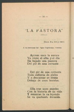 "La pastora"