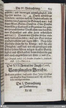 Der XVII. Articul der Augsp. Conf. Vom jüngsten Gerichte