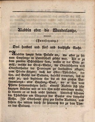 Tausend und eine Nacht : arabische Erzählungen. 8. Bändchen