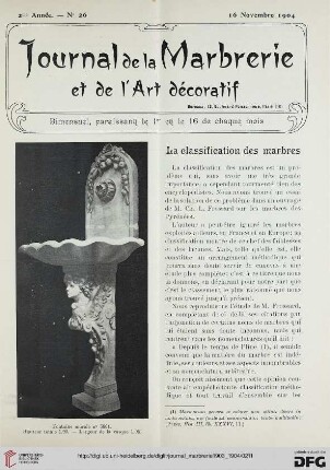 1: La classification des marbres, [1]