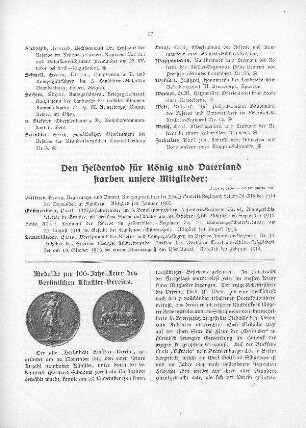 Medaille zur 100-Jahr-Feier des Berlinischen Künstler-Vereins