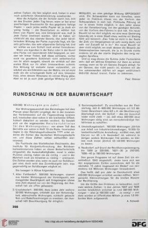Runschau in der Bauwirtschaft