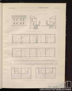 Planche No. 4 Habitations ouvrières Parisiennes. Cité des Cailloux - A Clichy-la-Garenne