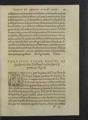 Sequitur tenor edicti