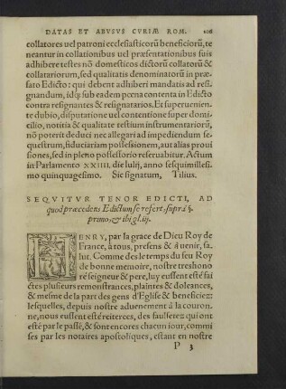 Sequitur tenor edicti