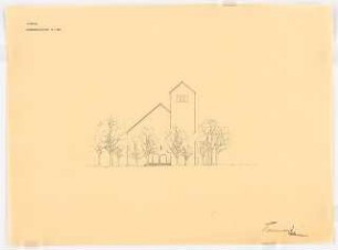 Kirche: Vorderansicht 1:200