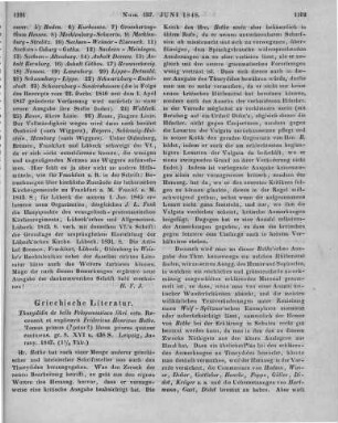 Thucydides: Thucydidis de bello Peloponnesiaco libri octo. T. 1. Bearb. v. F. H. Bothe. Leipzig: Jurany 1847
