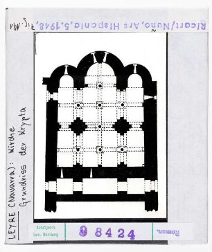 Leyre: San Salvador, Krypta, Grundriss