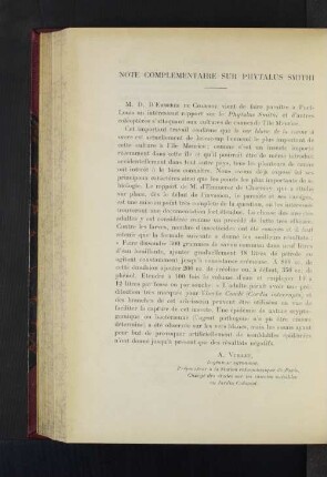 Note Complémentaire Sur Phytalus Smithi.