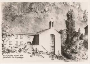 Katholische Kirche, Glashütte: Perspektivische Ansicht Nordwestseite (Foto von Inv.Nr. 35728)