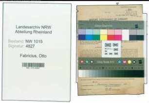 Entnazifizierung Otto Fabricius , geb. 13.06.1905 (Kaufmann)