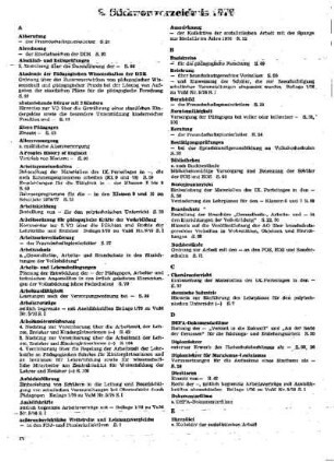 Stichwortverzeichnis 1976