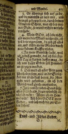 Trost- und Jesus-Lieder.