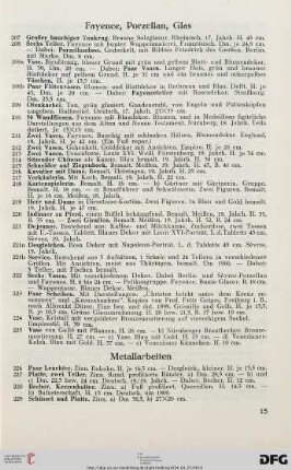 Metallarbeiten (Nr. 226-258)
